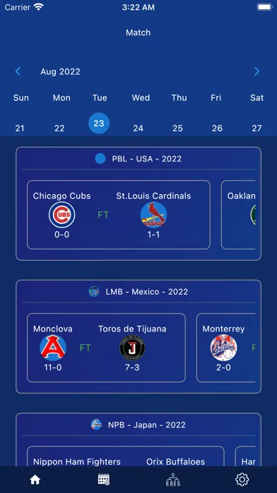 Скриншоты BaseBall Live Matches