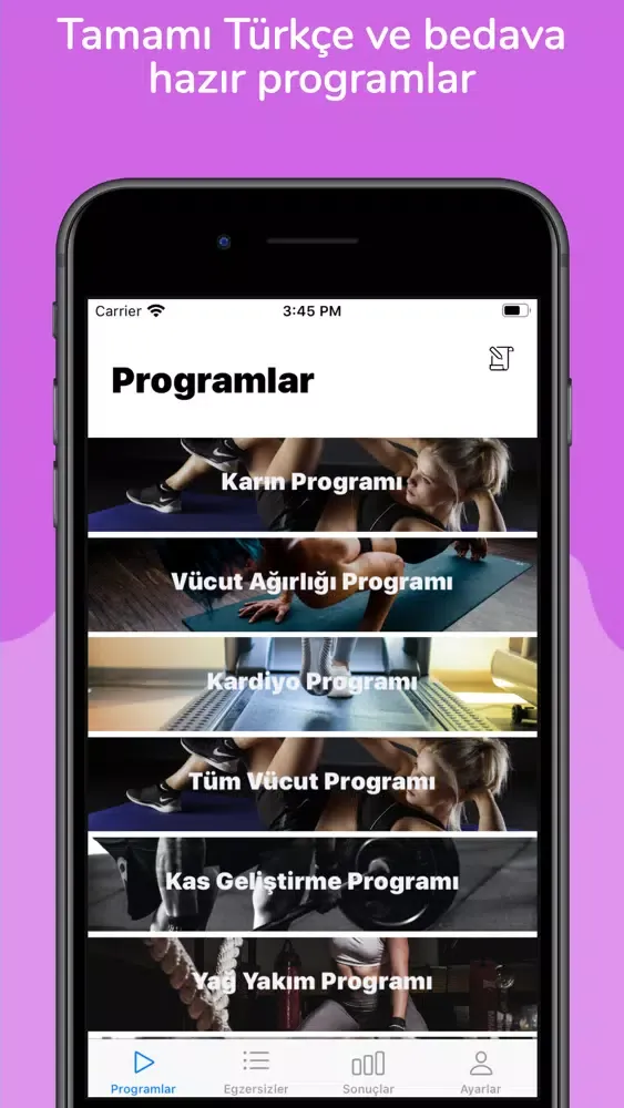 Screenshot di GetFit - Sağlıklı Spor Rehberi