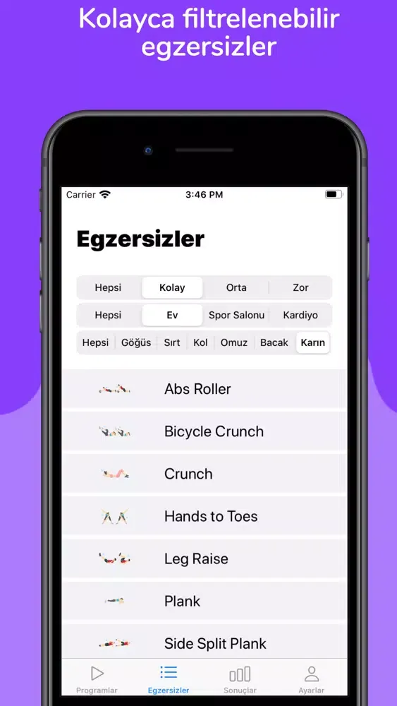 Screenshot di GetFit - Sağlıklı Spor Rehberi
