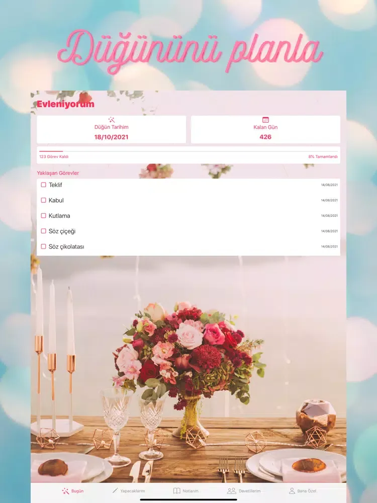 Ảnh chụp màn hình của Evleniyorum - Wedding Planner iPad 