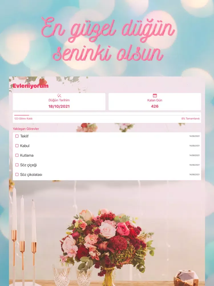 Ảnh chụp màn hình của Evleniyorum - Wedding Planner iPad 