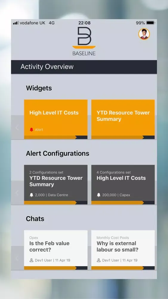 Ảnh chụp màn hình của Baseline - App