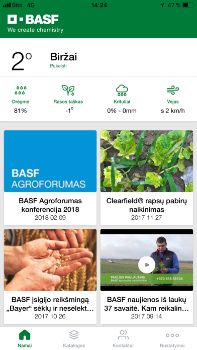 Zrzuty ekranu BASF Agro Adviser
