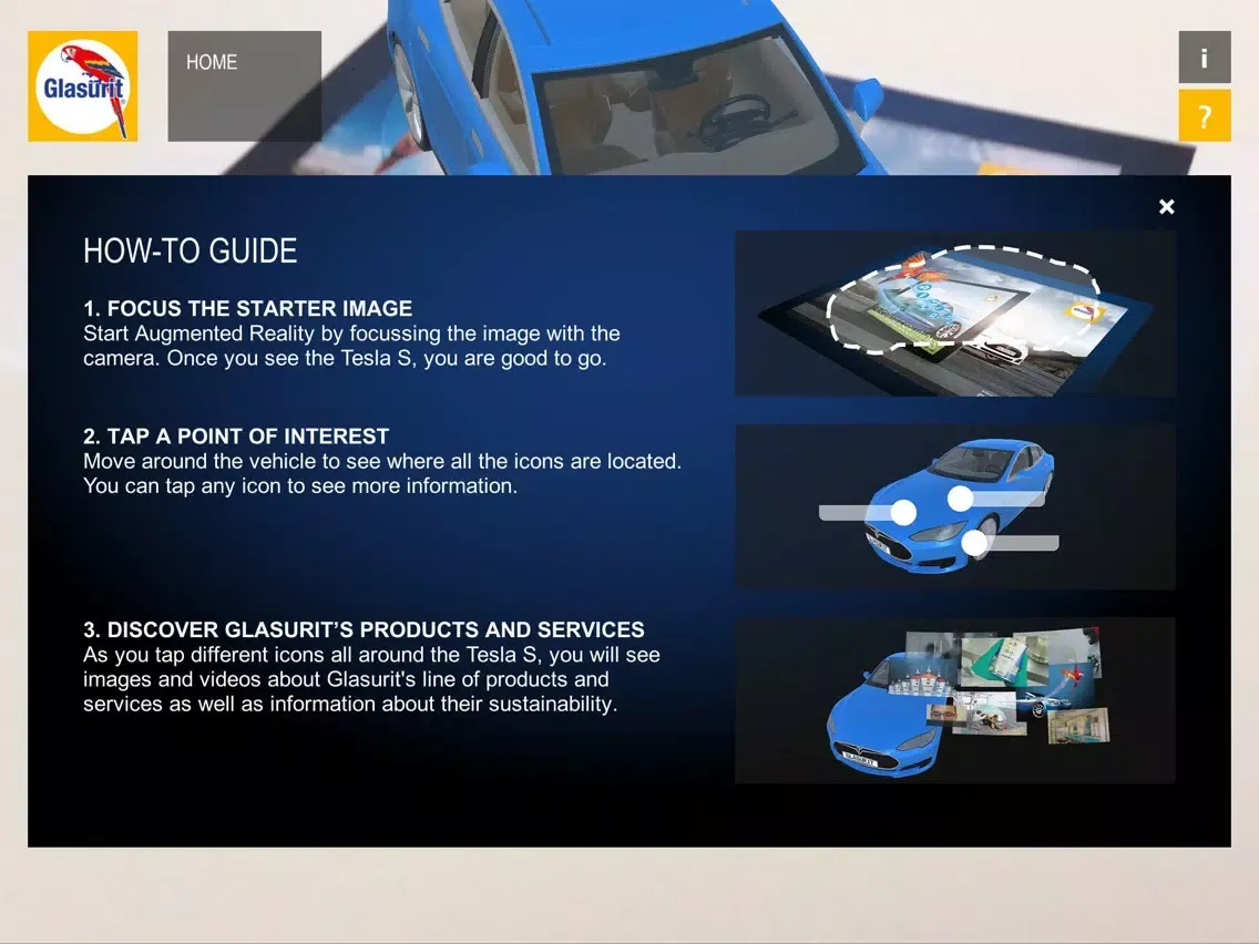 Capturas de tela do Sustainability Glasurit iPad 