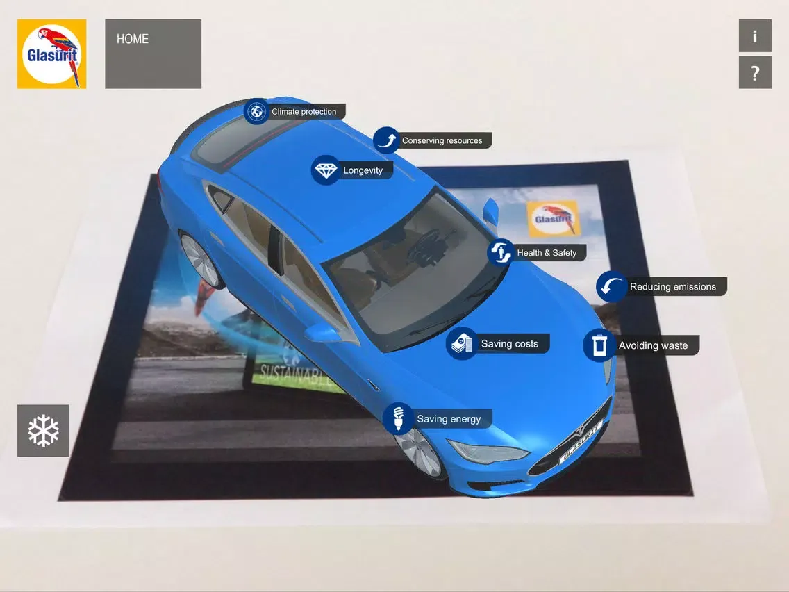 Capturas de tela do Sustainability Glasurit iPad 