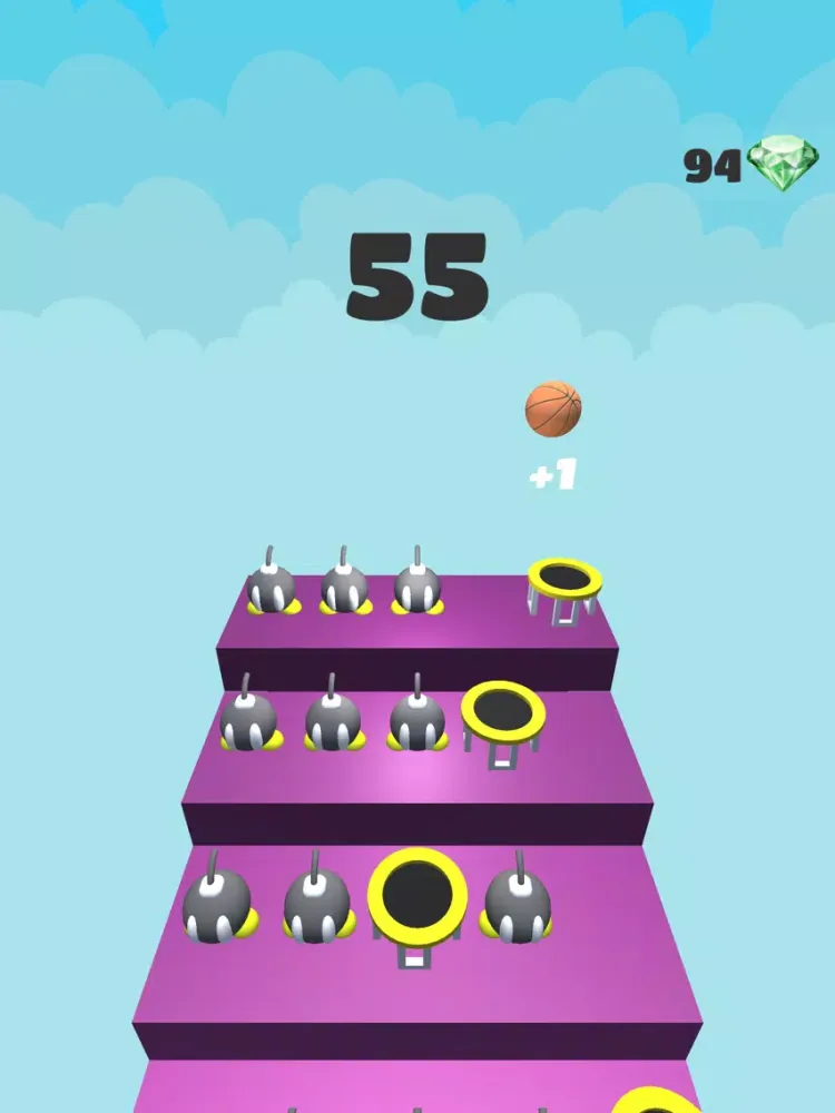 3D Dunk Stairs Trampoline Hoop iPad  スクリーンショット