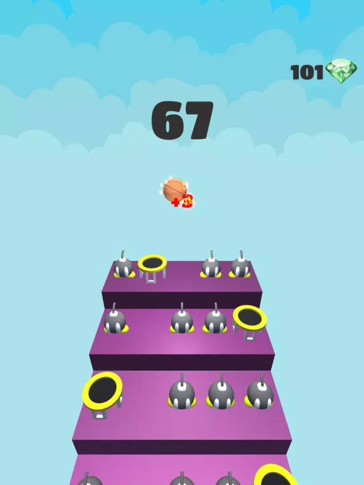 3D Dunk Stairs Trampoline Hoop iPad  スクリーンショット