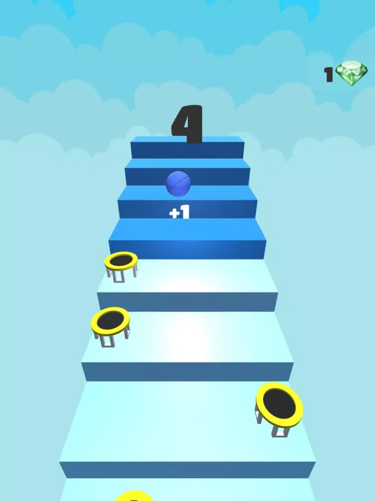 3D Dunk Stairs Trampoline Hoop iPad  スクリーンショット