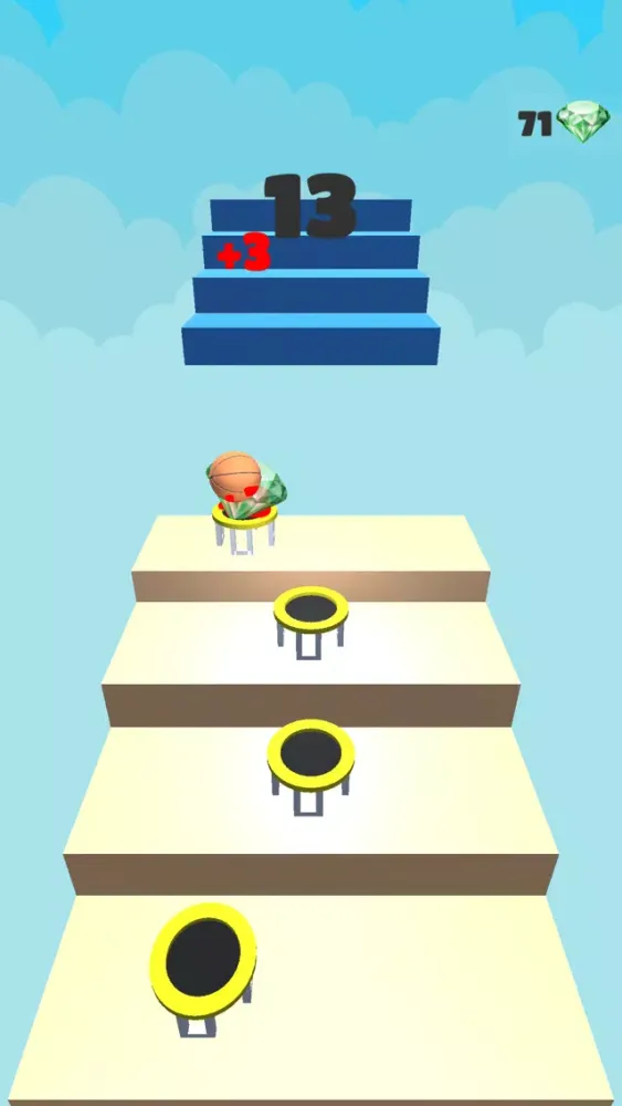 3D Dunk Stairs Trampoline Hoop スクリーンショット