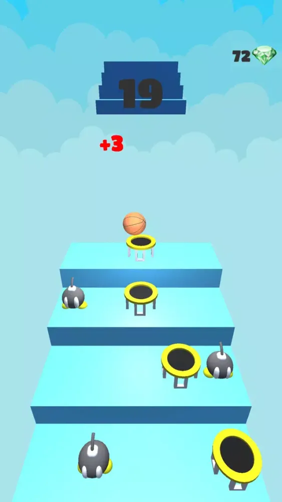 3D Dunk Stairs Trampoline Hoop スクリーンショット