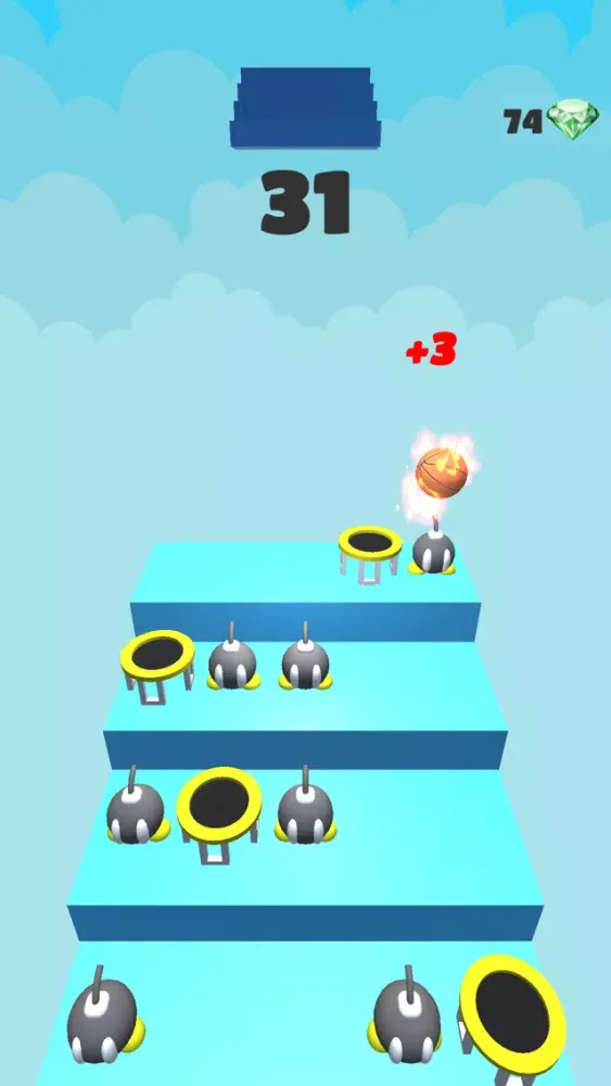 3D Dunk Stairs Trampoline Hoop スクリーンショット