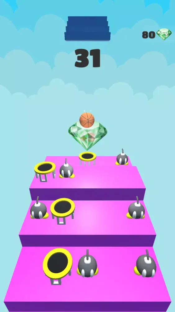 3D Dunk Stairs Trampoline Hoop スクリーンショット