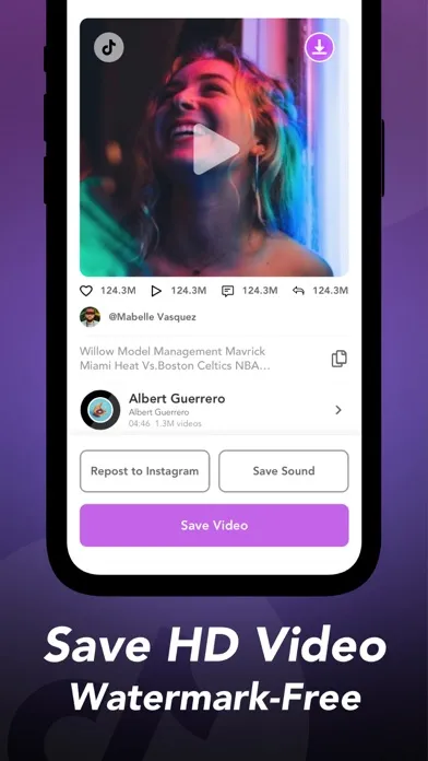 Zrzuty ekranu SnapTik：Tik Video Saver