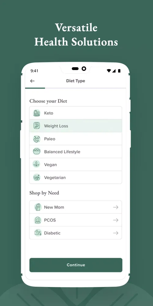 Tangkapan skrin Basiligo Meal Plan