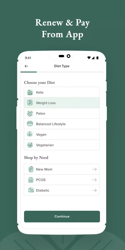 Tangkapan skrin Basiligo Meal Plan
