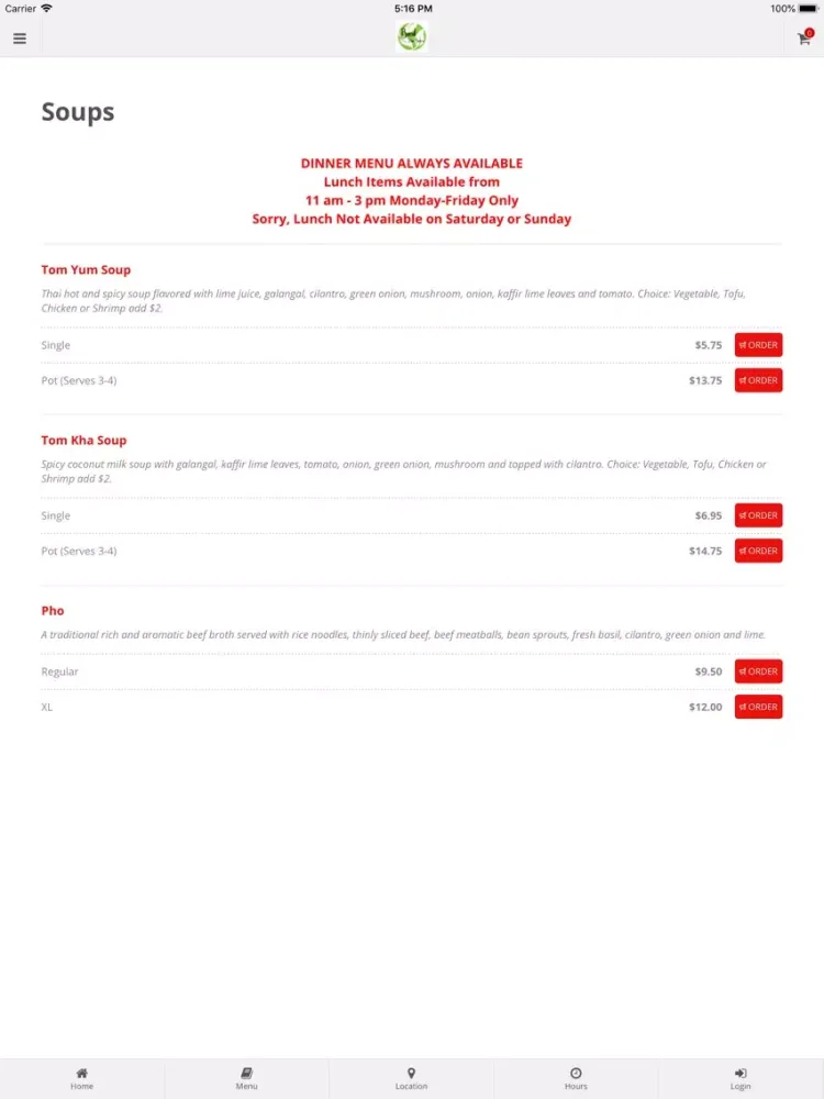 Basil Thai Bistro Midland iPad  স্ক্রিনশট
