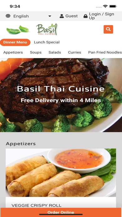 Zrzuty ekranu Basil Thai Cuisine HB
