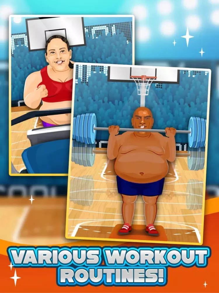Basketball Fat to Fit Gym - real sports stars jump-ing & run shoot toss game for kids! iPad  Ekran Görüntüleri