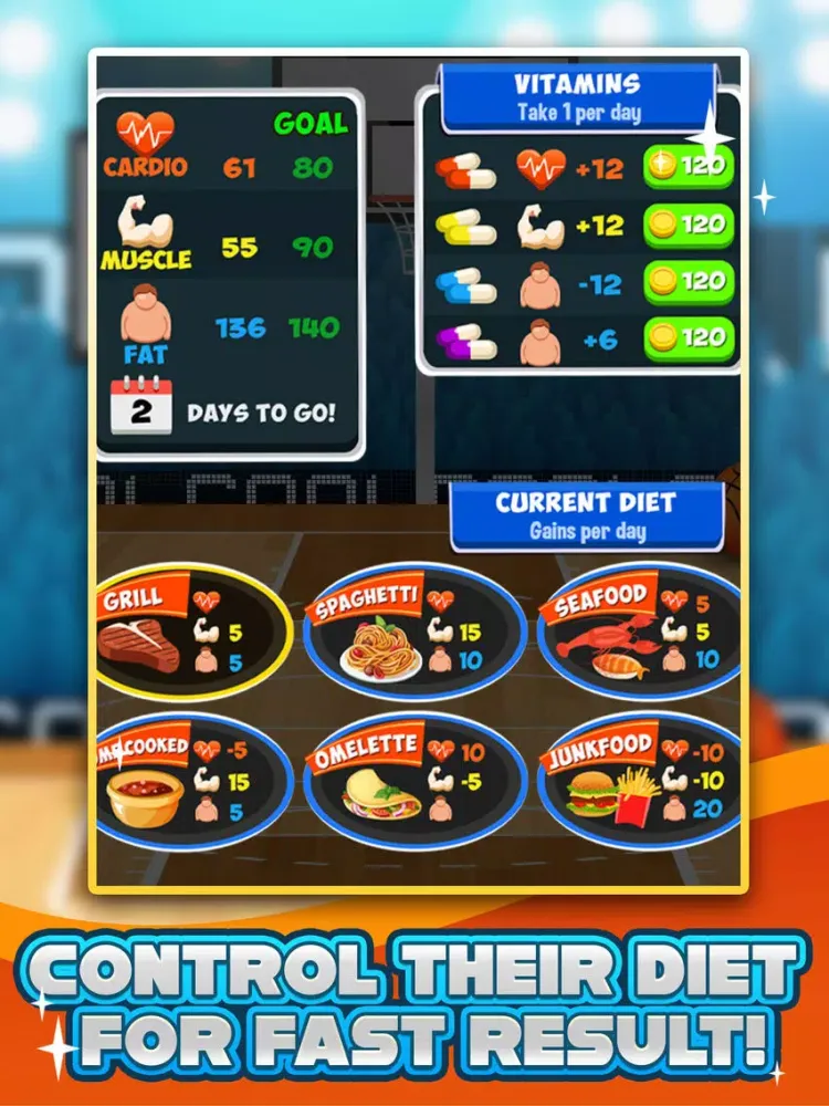 Basketball Fat to Fit Gym - real sports stars jump-ing & run shoot toss game for kids! iPad  Ekran Görüntüleri