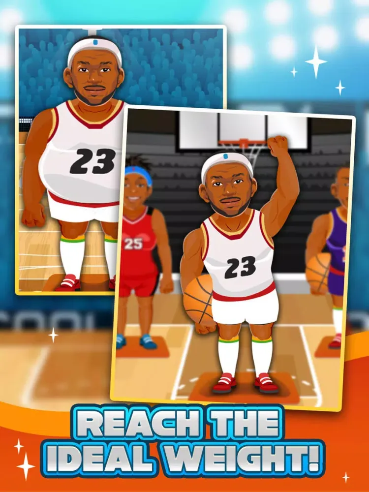 Basketball Fat to Fit Gym - real sports stars jump-ing & run shoot toss game for kids! iPad  Ekran Görüntüleri