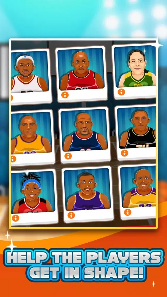 Basketball Fat to Fit Gym - real sports stars jump-ing & run shoot toss game for kids! Ekran Görüntüleri