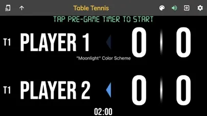 BT Table Tennis Scoreboard Screenshots