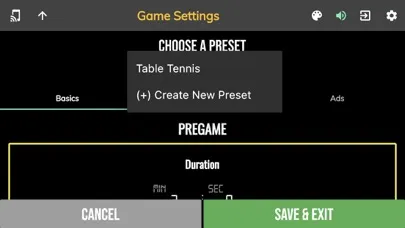 BT Table Tennis Scoreboard Screenshots