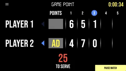 BT Tennis Scoreboard Screenshots
