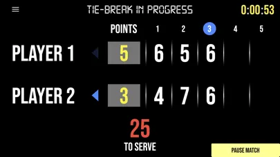 BT Tennis Scoreboard Screenshots