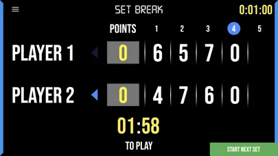 BT Tennis Scoreboard Screenshots