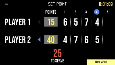 BT Tennis Scoreboard Screenshots