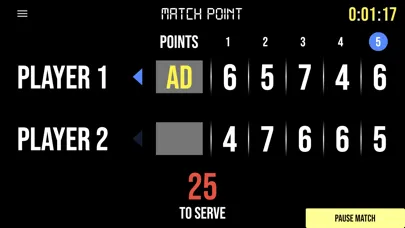 BT Tennis Scoreboard Screenshots