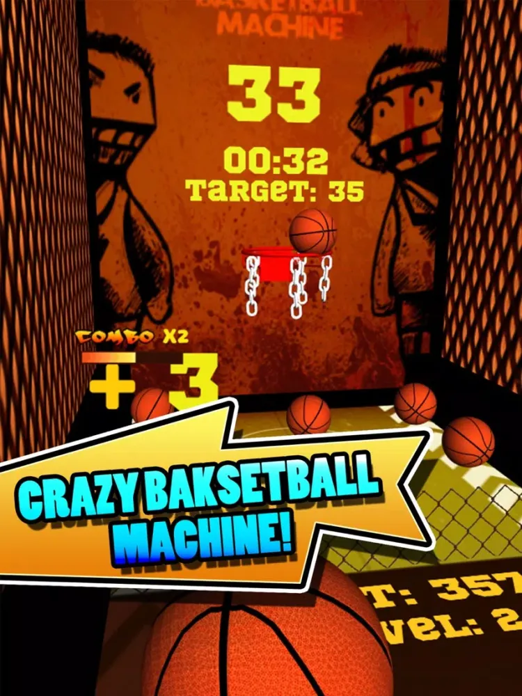 Capturas de tela do Crazy BasketBall Machine iPad 