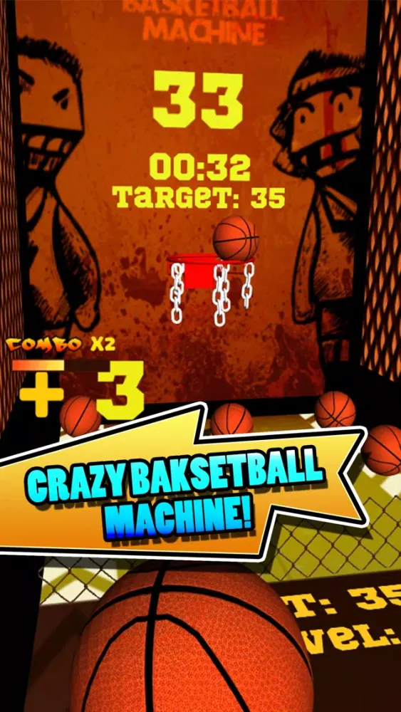 Capturas de tela do Crazy BasketBall Machine