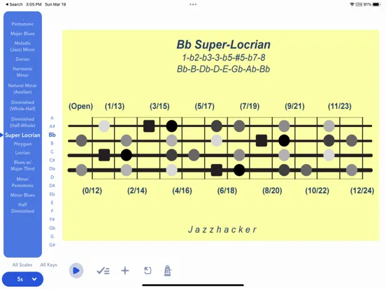 Jazzhacker Scales for 4x Bass iPad  স্ক্রিনশট