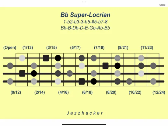 Jazzhacker Scales for 4x Bass iPad  স্ক্রিনশট
