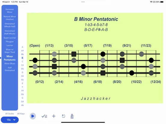 Jazzhacker Scales for 4x Bass iPad  স্ক্রিনশট