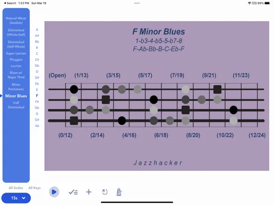 Jazzhacker Scales for 4x Bass iPad  স্ক্রিনশট
