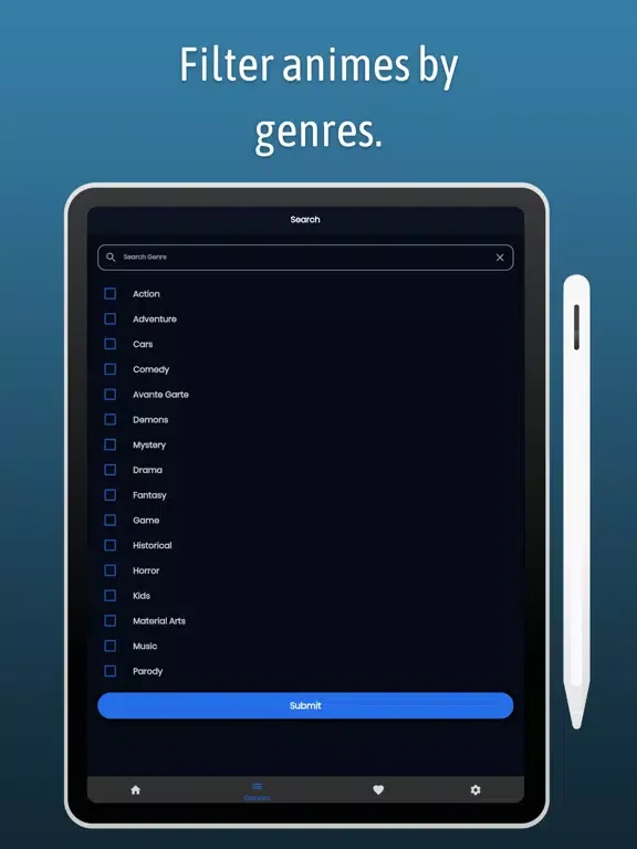 Zrzuty ekranu Titan: Anime List Academia iPad 
