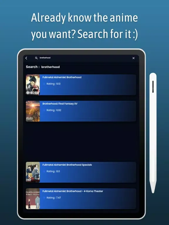 Zrzuty ekranu Titan: Anime List Academia iPad 