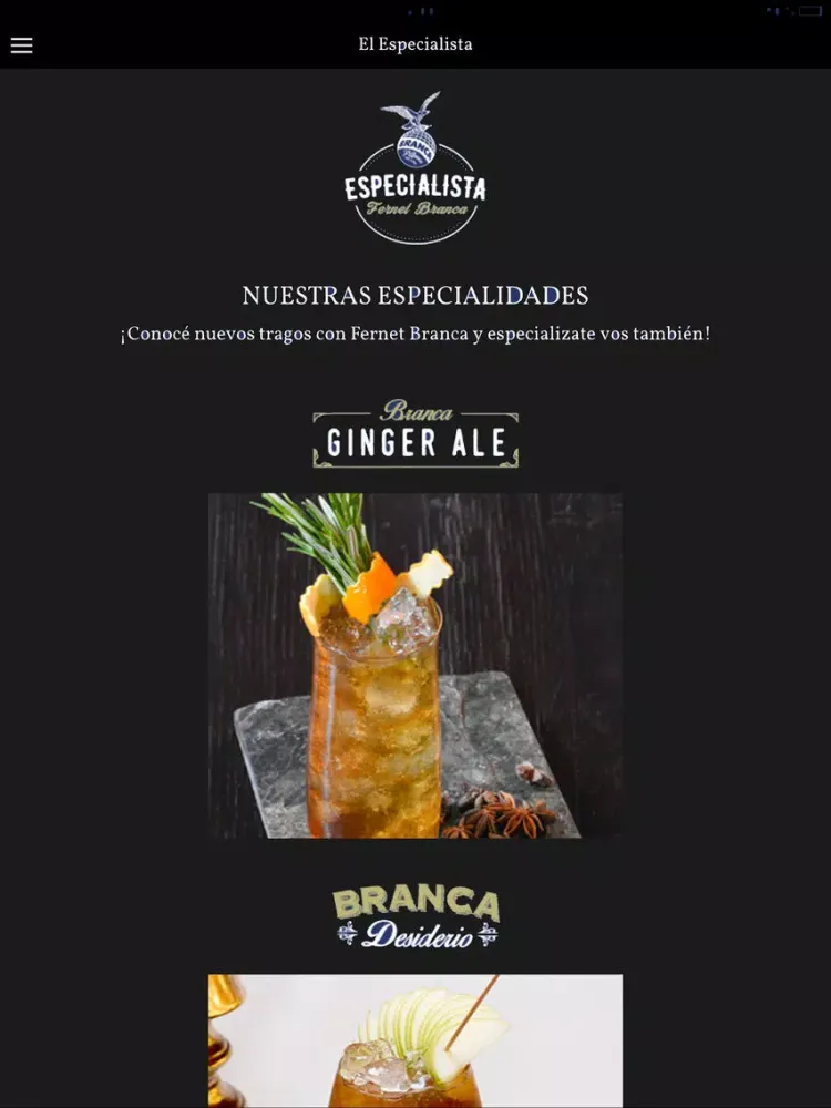 Especialista Fernet Branca iPad  Screenshots