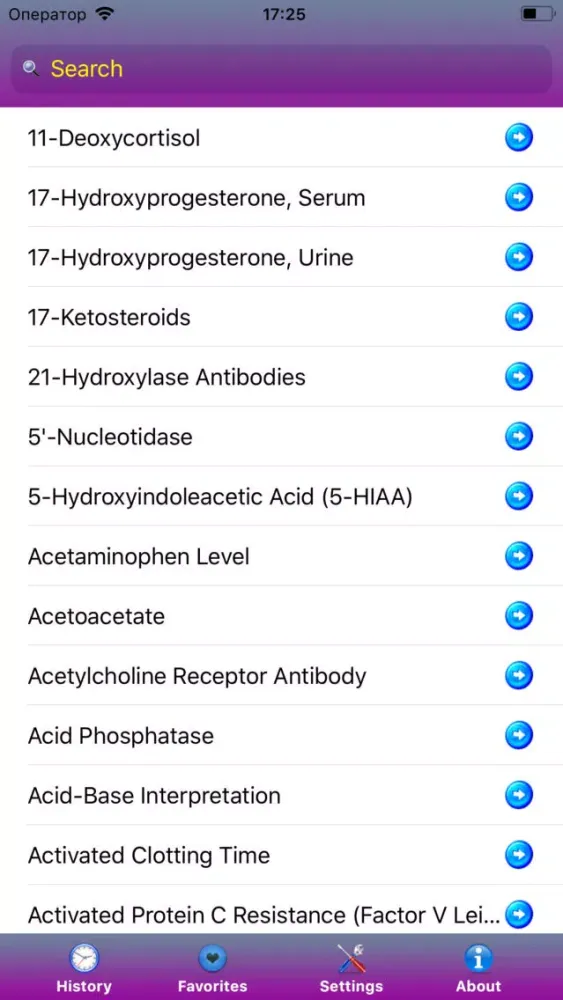 Capturas de tela do Laboratory Medicine Reference