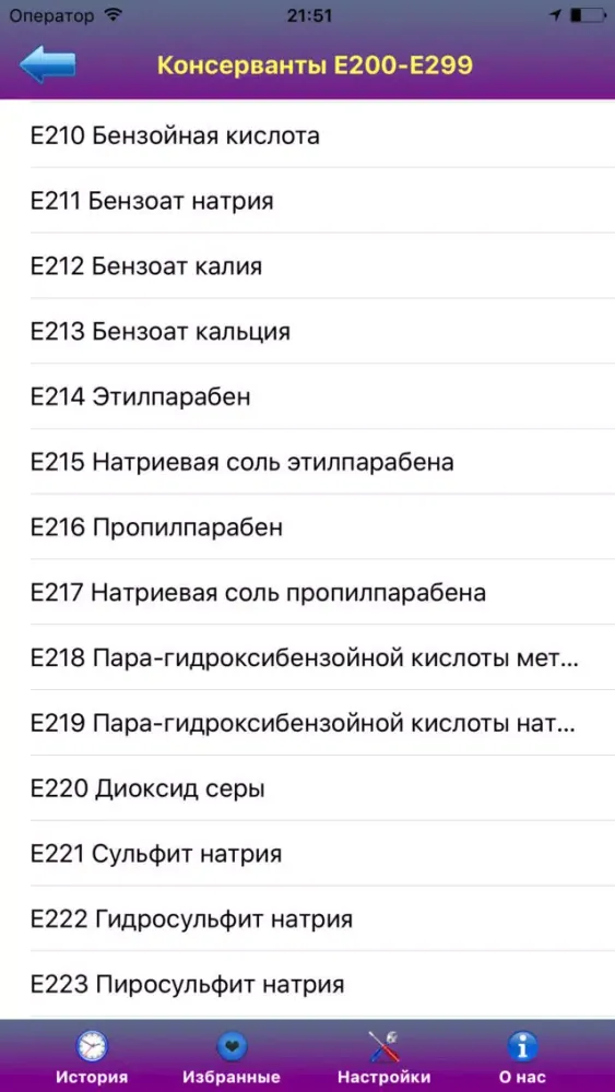 Лучший справочник по пищевым добавкам Screenshots