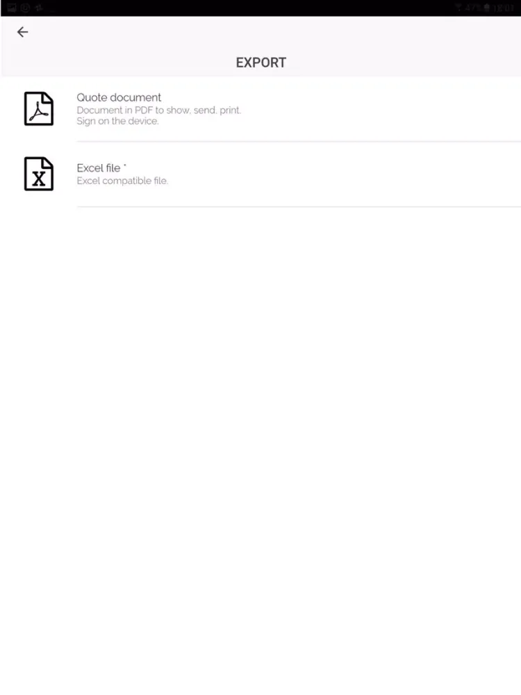 Capturas de tela do EstimateONSITE for contractors iPad 