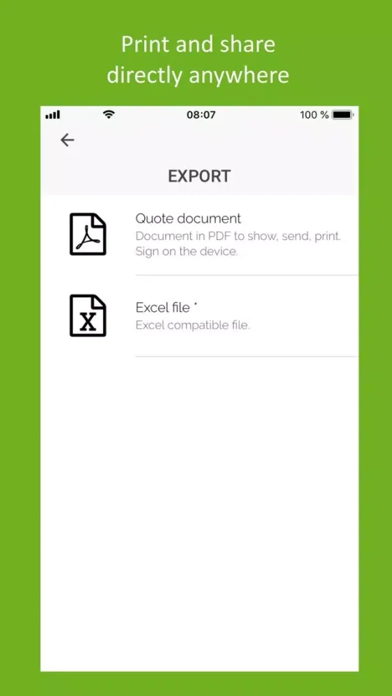 Capturas de tela do EstimateONSITE for contractors
