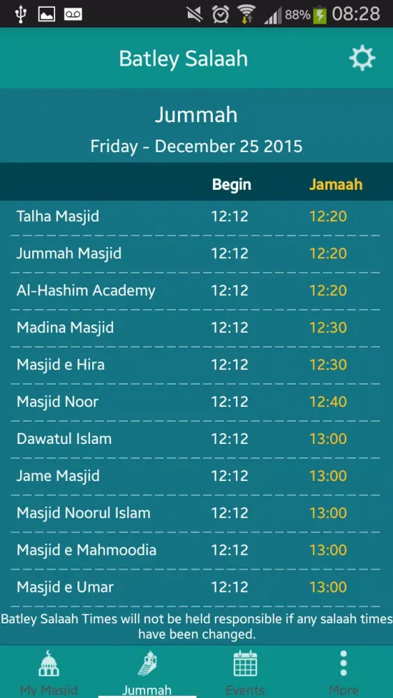 Batley Prayer Times Ekran Görüntüleri