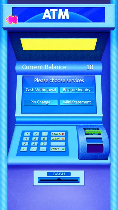 Capturas de tela do ATM Simulator Cash and Money