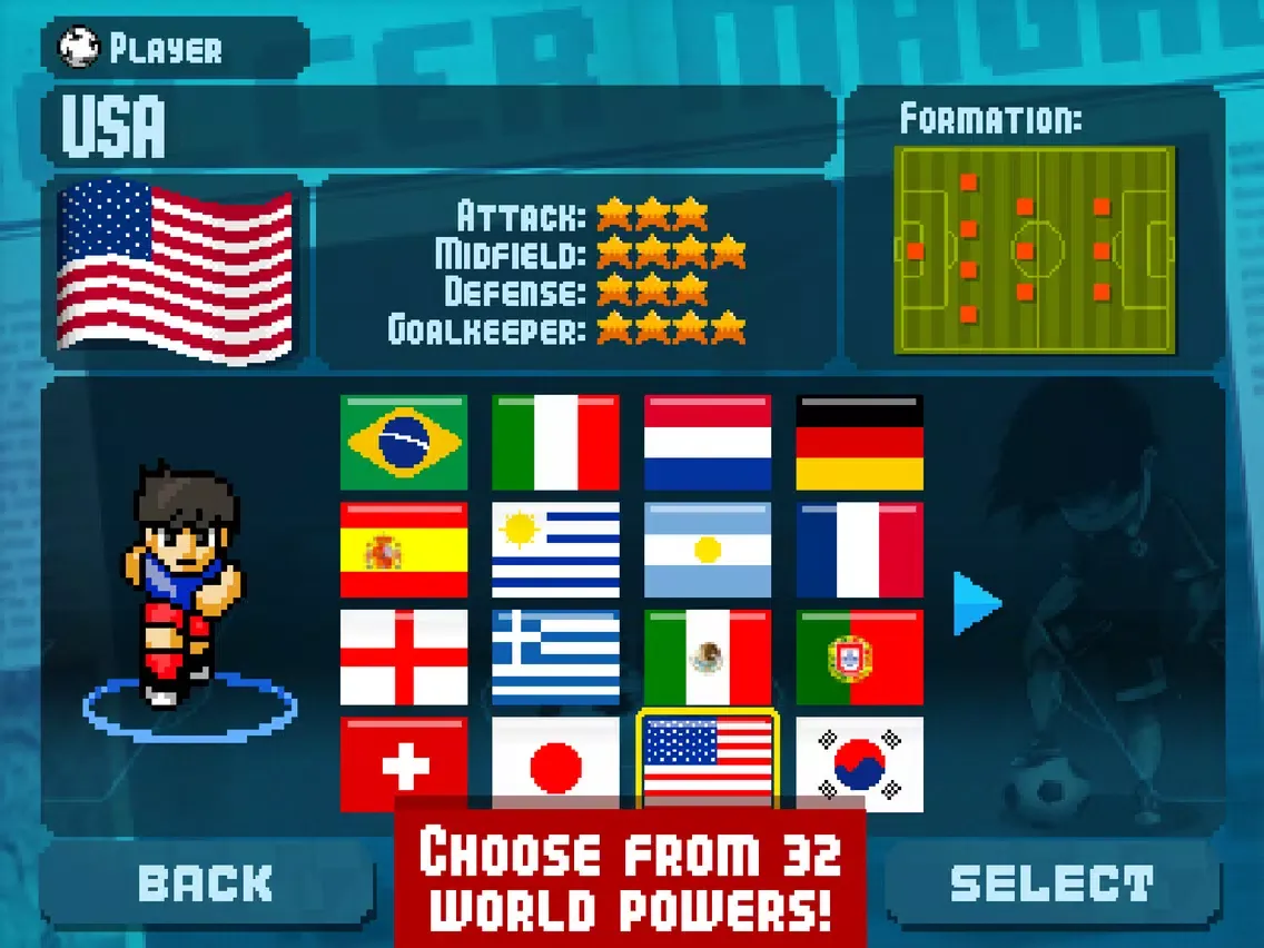 Captures d'écran de Pixel Cup Soccer iPad 