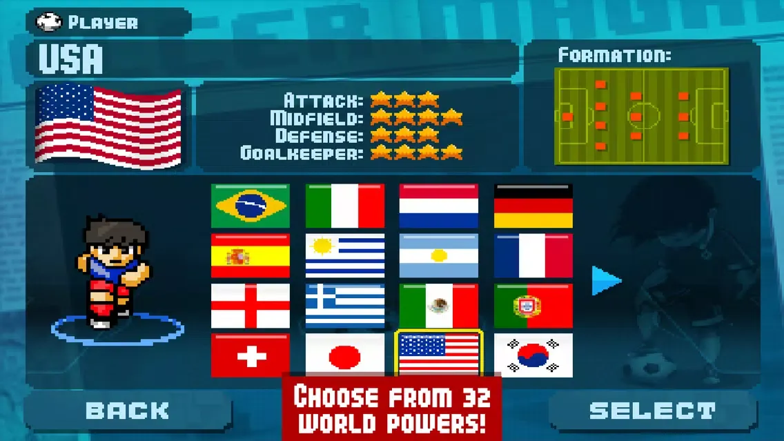 Captures d'écran de Pixel Cup Soccer