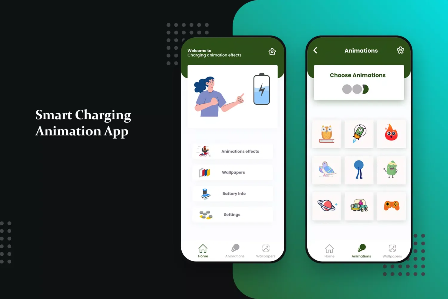 Tangkapan skrin Kubet Charging AnimationApp